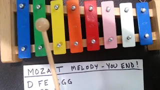 You Create Ending for Mozart Melody on Xylophone