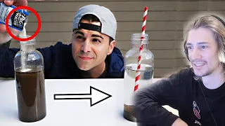 xQc Reacts to Drinking Nasty Swamp Water (to save the world) | Mark Rober | xQcOW