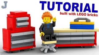 Tutorial On How To Make LEGO A Minifigure Scaled Workbench And Toolboxes