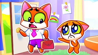 Oh no! Don't Cry Baby 😢 When Dad's Away Song 😭💼 Toddler Video By Toony Friends