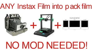 Easy to swap Peel apart film  with  Instax film WITHOUT any mod (Part 1)