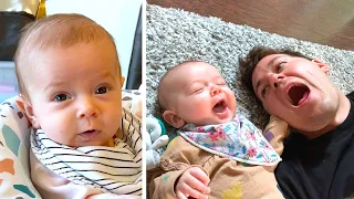 Baby Makes Cute COOING and HAPPY Sounds