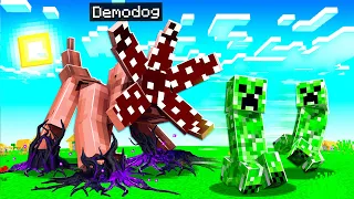 I tamed a DEMODOG in Minecraft!