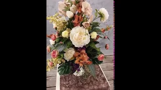 peony orchid in tall arrangement 100 cm