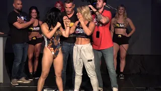 Paige VanZant vs. Rachael Ostovich Weigh-In Face Off | BKFC 19 | MMA Fighting