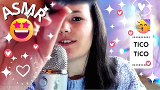 ASMR | TICO TICO (+Tongue Clicking) 🌸🌾😊🌾🌸 ~ Trigger Words ~ Camera Brushing/Tapping