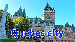 Walking in Quebec city | Château Frontenac | Montmorency Park | Tour 2023 [UHD]