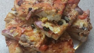 Как сделать ПИЦЦУ ДОМА!!ТЕСТО ИЗУМИТЕЛЬНОЕ!Making pizza at home!DOUGH AMAZING!