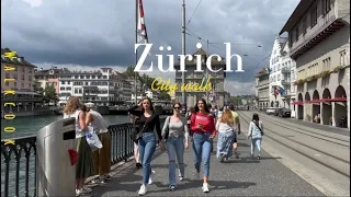 Zurich city walk in summer ☀️😎 Switzerland 🇨🇭 2023 4K HDR 60fps @walkcook #travel #switzerland