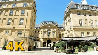 Walking in the Streets around Palais Royal, Paris France4K