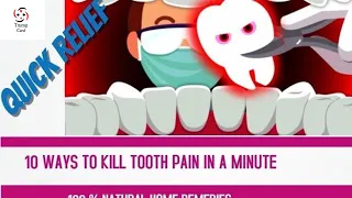 10 ways to kill toothache in a minute