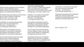 Lied vom Kompromiss (Text: Kurt Tucholsky, 1919) - Christoph Holzhöfer