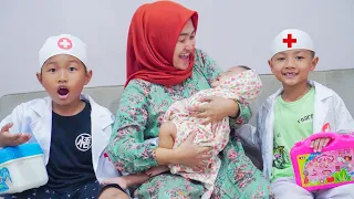 DUA DOKTER BANTU IBU HAMIL MELAHIRKAN BAYI LUCU 👶 DRAMA DOKTER DOKTERAN | Davino Vlog