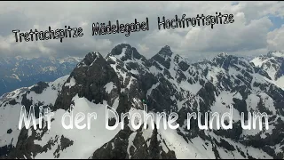 Mit der Drohne rund um Trettachspitze, Mädelegabel und Hochfrottspitze