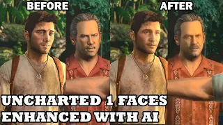 Uncharted 1 Faces Enhanced With AI | Sully "Dies"