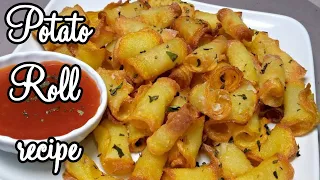 Potato Roll Recipe | Simple And Delicious Potato Chips | Potato Snacks Khatay Hath Na Rukien