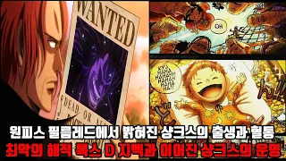 [원피스 최신 정보와 분석] 원피스 필름레드에서 밝혀진 사황 빨간머리 샹크스의 혈통과 출생의 비밀 그리고 갓벨리에서 최악의 해적 록스 D 지벡과 이어진 샹크스의 운명