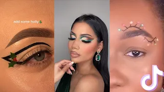 Christmas Makeup TUTORIALS 🎄💋 tiktok compilation