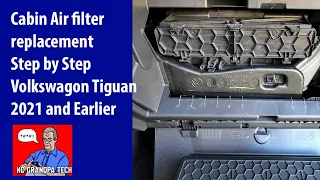 Replacing the Cabin Air filter replacement  on a Volkswagon Tiguan (2021 and earlier) Step by Step