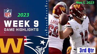 Washington Commanders vs New England Patriots 11/05/23 FULL GAME Week 9 | NFL Highlights Today