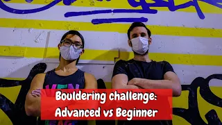 Bouldering challenge in Tokyo - Advanced climber versus Beginner climber - Indoor climbing Japan