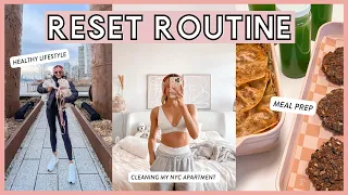 2023 Reset Routine Vlog: healthy & productive weekend in my life in NYC! Clean, meal prep & workout!