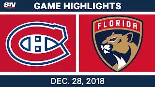 NHL Highlights | Canadiens vs. Panthers - Dec 28, 2018