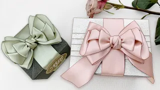 Gift Wrapping | Gift Box Packing + Ribbon Bow Tutorial（Step By Step）