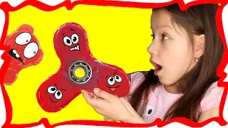 FIDGET SPINNER Challenge Спиннер против МАРМЕЛАДА Челлендж Гигантский Спинер / Вики Шоу