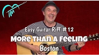 More Than A Feeling (Boston) Easy Riff #12 Acoustic Guitar Lesson