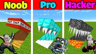 MINI GAME : CUỘC CHIẾN XÂY HẦM CHỐNG QUỶ NOOB PRO HACKER ** NOOB XÂY HẦM AN TOÀN VIP NHẤT MINECRAFT