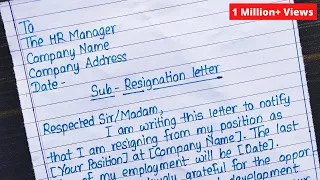 How to Write Resignation Letter | Sample of Resignation Letter