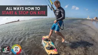 All Ways How To START & STOP in Kiteboarding (Tricktip with Alby Rondina)