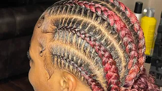 How to do 6 feedin stitch braids