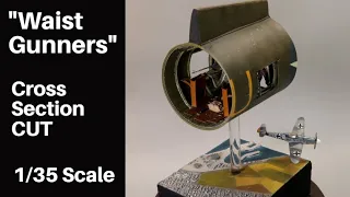 [MASTERS OF THE AIR] THE ART OF THE B-17F WAIST GUNNERS VIGNETTE BUILD. 12 O' Clock High 1/35 Scale