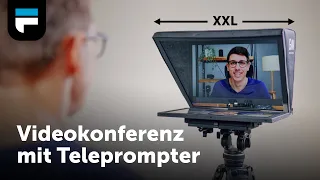 Großer Teleprompter für Videokonferenzen – Tutorial deutsch