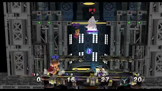 Smash Project M Ex Remix 0.95b - Wario vs Ganondorf vs King Dedede vs Dark Samus 15 Stocks Villains