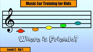 Solfege Ear Training Game & Vocal Warmup for Kids! -  LEVEL 2 - RD 1 - (So - Mi - Do)