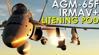 DCS: F/A-18C Hornet AGM-65F IR Maverick + LITENING Pod Tutorial!