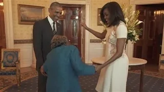 106-Year-Old Dances for Joy as She Meets the Obamas