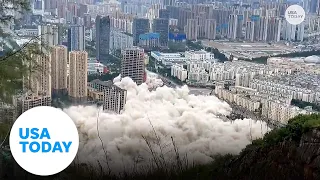 15 buildings in China get demolished simultaneously | USA TODAY