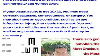 Visual acuity test results