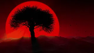 [10 HOURS] Lonely Tree At Sunset | Abstract Animation Background | Video Only