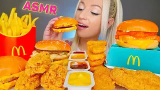 ASMR EATING MCDONALDS, FRIED CHICKEN, BIG MAC, CHEESEBURGER, FRIES 맥도날드 (FILET-O-FISH) MUKBANG 먹방 4K