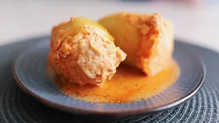 ОЧЕНЬ ВКУСНЫЙ ФАРШИРОВАННЫЙ ПЕРЕЦ! В томатно-сметанном соусе 🫑#Лайфхак☝😀