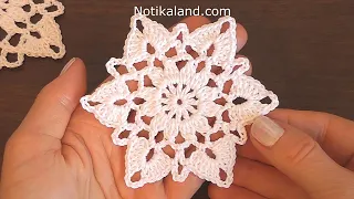 CROCHET EASY  Crochet Snowflake Pattern