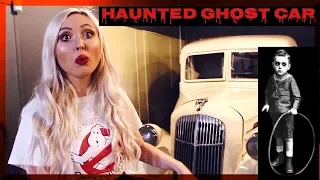 OVERNIGHT IN A HAUNTED GHOST CAR.. **SCARY** Ghost Caught on Camera