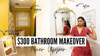 FIXER UPPER BATHROOM MAKEOVER ON A BUDGET I ANOTHER $300 BATHROOM MAKEOVER 🚽