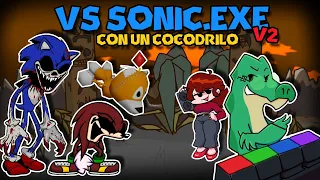 VS SONIC.EXE V2 PERO LO JUEGA UN COCODRILO | PNGTUBER | FRIDAY NIGHT FUNKIN'