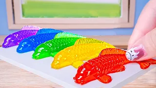 Easy Tutorial for Making Colorful Fish Jelly | Perfect 1000+ Miniature Cake Decorating Ideas